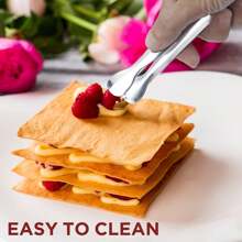 Mini Serving Tongs 1/12 Pcs, 4.3 Inches(About 10.9 Cm) Stainless Steel 304 Material Round Tip Ice Tongs, Appetizer Tongs, Silver Mini Ice Tongs, Tea Party Coffee Bar Desserts - Multicolor - View 9