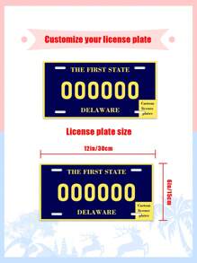 Personalized Car Tag License Plate, Checkered Name Car Tag, Front Car Tag, Custom License Plate, Personalized License Plate, Initial Car Tag Gifts Birthday Graduation