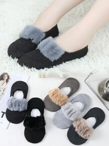 1/3 đôi tất lông cừu nông, thoải mái và thoáng khí, dùng cho mọi mùa - Nhiều màu - Xem 1