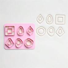 Geometric Hollow Earring DIY Mold, Soft Clay Earring Mold, Personalized Earring Gift