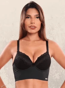 Kit 2 Bras With Soft Comfort Cups And Wide, Adjustable Straps Comfortable Lace Detail Triple Clasp Lightweight Casual Fashion Premium Sewing - 彩色 - 查看 4