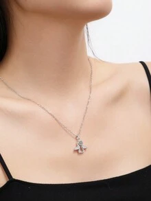 Customized Necklace Christmas Gift Little Angel Pendant Necklace 100 Languages I Love You Projection Necklace Customizable Movie-Like Black And White Photo Engraved Necklace For Family, Couple, Pet, Mantra, Gift For Girlfriend, Mom, Best Friend, Daily Wear