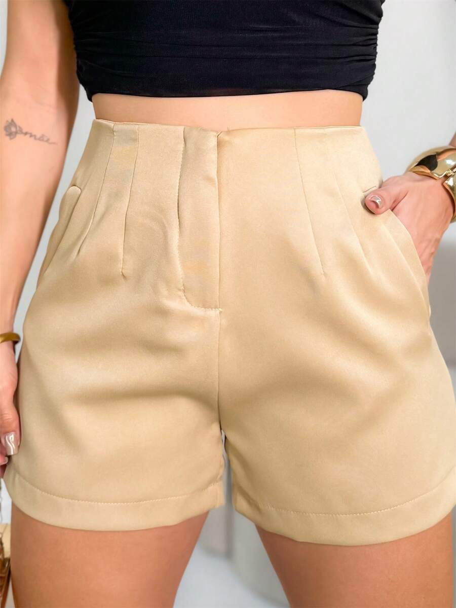 TAILORING SHORTS /DD056 - 米色 - 查看 1