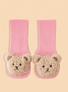 2 Pcs Baby Bear Knit Hat And Socks Set, Soft And Warm For Boys And Girls Fall And Winter Everyday Use - Multicolor - View 9