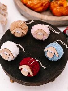 5 mặt dây chuyền hình cừu Giáng sinh lễ hội: Đồ trang trí treo bằng gỗ nỉ đáng yêu cho lễ kỷ niệm năm mới và mùa đông - Hoàn hảo để trang trí cây thông Noel, trang trí nhà cửa, trang trí nhà bếp, trang trí Halloween, trang trí phòng, trang trí Giáng sinh, trang trí tiệc, đồ thủ công trang trí, đồ trang trí bàn làm việc, đồ trang trí bàn, quà tặng tiệc, đồ trang trí Halloween, đồ trang trí Giáng sinh, quà tặng Halloween, quà tặng Giáng sinh. - Nhiều màu - Xem 3