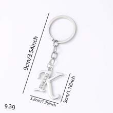 1 pièce Porte-clés pendentif en métal avec 26 lettres strass, style coréen minimaliste. Porte-clés de voiture, accessoire de sac à la mode, petit cadeau, cadeau pour elle, cadeau pour femme