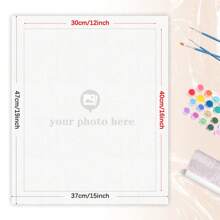 [Customized] 1pc Diy Customized Photo Painting By Numbers Figure And Landscape Photo Handpainted Paint By Numbers For Home Decor Art 24colors - Multicolor - View 2