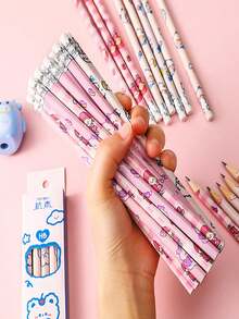 1pc/Box Cute Cartoon HB Pencils, Colored Pencils Writing Stationery Supplies - Multicolor - View 4