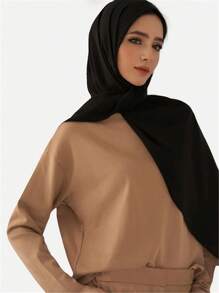 1 Box einfarbiges Chiffon-Kopftuch-Set für Damen, Kopftuch (5 Kopftücher + 2 Haarspangen)