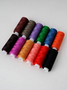 12 cuộn chỉ khâu Polyester màu - 250 yard/223,6 mét mỗi cuộn - Thích hợp cho máy khâu và các dự án tự làm - Nhiều màu - Xem 13