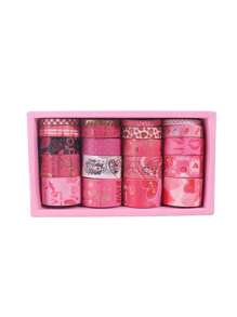 20捲復古花卉和植物印花和紙膠帶套裝，創意手工藝術黏貼帶，時尚裝飾材料日記帶，學生文具和禮品包裝用品，附帶分配盒