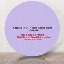 1pc Solid Color Round Background Cover Set With 2 Clips, Stretchy Round Background Backdrop Cloth Cover For Birthday Party, Wedding, Events Decor, 5/6/6.6/7.2FT (Excluding Metal Frame),Christmas