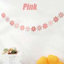 1/2Pcs Daisy Boho Banner Party Decorations, Groovy Party Favors White Daisy Decor Spring Flower Garland Daisy Paper Cutouts For Indoor Outdoor Girls Shower Birthday Party Supplies - Multicolor - View 10
