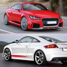 Car Side Door Sticker Stripes Exterior Vinyl Film Decor Decals Trims Auto Tuning Accessories For Audi TT 8N MK1 MK2 8J Coupe MK3 8S Roadster TFSI