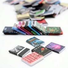 5pcs/10pcs/20pcs/30pcs/50pcs/100pcs迷你书籍，娃娃屋书架装饰，娃娃屋微型书籍，BJD微型学习场景装饰，微型娃娃屋微型家具书籍配件，BJD场景摄影道具书籍 - 彩色 - 查看 9