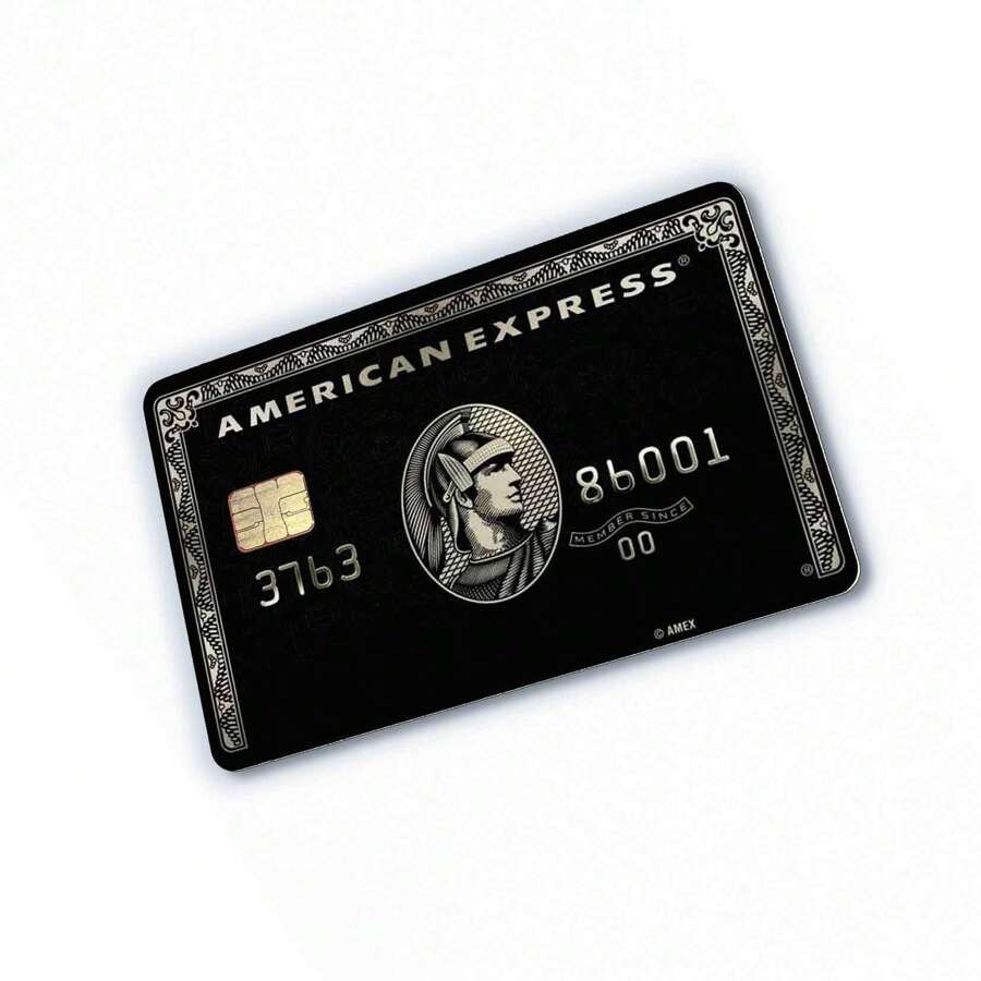 Sticker Para Tarjeta de amex Black centurion para Debito, credito o transporte alta calidad - Negro - Ver 1