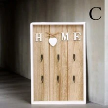Wooden Vintage Hooks, Desktop Decoration, Office, Store, Bar Counter Display, Countryside Style, Wooden Key Box, Living Room
