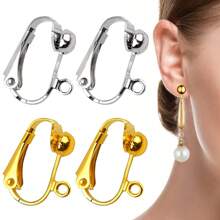 4/10 chiếc kẹp tai chuyển đổi không gây dị ứng kẹp tai ở mặt sau các bộ phận thành phần phụ kiện cho khuyên tai tự làm và xỏ lỗ tai - Kẹp tai hình bầu dục - Xem 6