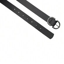 Kit 2 Women's Belt 2D Double Inverted Round Buckle Current Fashion Winter Summer 96040K2 - 黑與白 - 查看 6