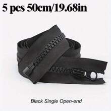 5 Pcs 8 #Resin Zipper Single Open Double Open Clothing Jacket Down Jacket Zipper Spot Black Multi-Size - 8# Resin Zipper - View 8