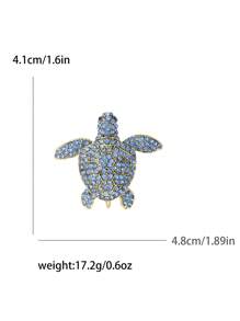 Shiny Rhinestone Turtle Brooches For Women Unisex Animal Pins Multi-Color Available Casual Party Accessories Gifts - Sea Turtles - View 18