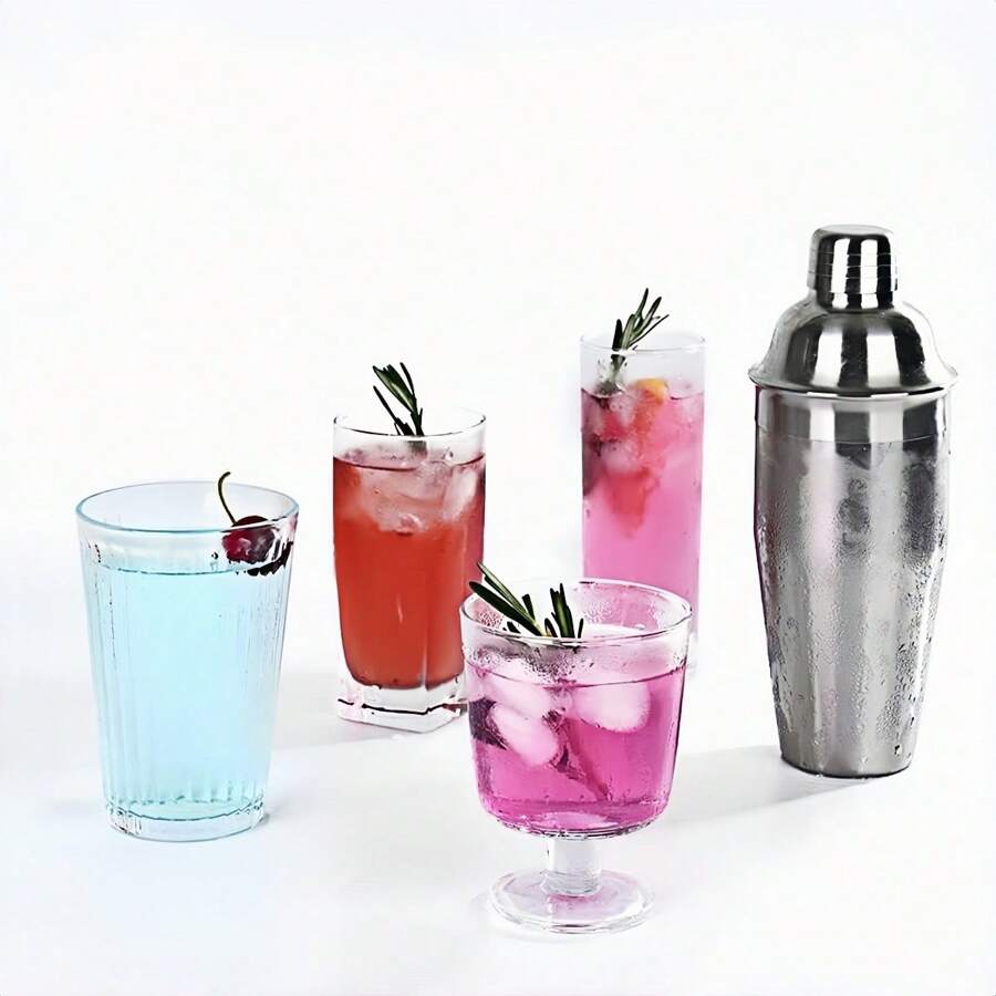 Dụng cụ pha chế cocktail, Bình lắc bằng thép không gỉ dày chuyên nghiệp 750ML Dụng cụ pha chế cocktail, Ly đựng rượu, Cốc pha chế nước chanh, Bình lắc, Lon cocktail, Hộp đựng đồ uống hỗn hợp, Dụng cụ pha chế cocktail tự chế tại nhà, Rượu hỗn hợp, Nước ép, Thích hợp cho gia đình, Quán bar, Tiệc tùng - Nhiều màu - Xem 1