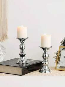 1 Chân nến Châu Âu đơn (duy nhất), Đạo cụ cưới đơn giản hiện đại Trang trí nhà lãng mạn, Đèn chiếu sáng lễ hội Đồ ăn phương Tây Trang trí nến sắt - Nhiều màu - Xem 2