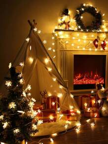 1 件 59/118/236 英寸雪花灯串、圣诞装饰、冬季、雪花、暖光、电池供电（不含电池）、仙女灯、适用于房间装饰、庭院、家庭、派对、节日、婚礼、路径、生日、国家、节日、季节性装饰、新年、春节、场景装饰、婚礼、情人节、卧室、家居装饰、露营、户外花园庭院装饰、圣诞树装饰、圣诞节、感恩节、婚礼圣诞节装饰圣诞节装饰圣诞树礼物装饰感恩节婚礼家居装饰家居装饰秋季装饰生日装饰礼品派对用品室内室外花园节日装饰万圣节装饰墙壁装饰万圣节装饰品 - 暖白光 - 查看 4