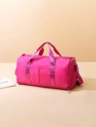 High Quality Waterproof Separate Compartment Travel Duffel Bag With Shoe Compartment, Fits Over Rolling Luggage Travel Storage Bag Travel Outfit Airport Travel Stuff Clothes Luggage Bag Christmas Gift Ideas Women Girls Xmas Gifts For Mum Birthday Gift Mom Friend Gym Bag Sport Bag Training Pack For Vacation Holiday Thanksgiving Day Thank You Gifts Travel Bag For Suitcase Overnight Bag Duffle Bag Weekend Bag For Luggage Carry On Bag College Bag Luggage Bags Weekender Bag Hospital Bag Pink Winter