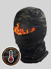 Musion 1pc Thick Winter Warm Ski Face Mask, Motorcycle Riding Balaclava Hat, Windproof For Outdoor Sports And Daily Use - Multicolor - View 14
