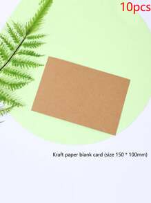 10pcs Kraft Paper/White Card Printed Golden Thank You Cards, Folding Greeting Cards, Kraft Paper Envelopes, Seal Stickers, Multiple Styles And Colors Available,Christmas - Multicolor - View 14