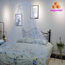 Mosquitera de malla con cúpula grande, mosquitera colgante para cama, tienda de campaña, repelente de insectos, protección para el hogar, dosel para cama, envío directo - Multicolor - Ver 8