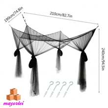 Mosquitera de malla con cúpula grande, mosquitera colgante para cama, tienda de campaña, repelente de insectos, protección para el hogar, dosel para cama, envío directo - Multicolor - Ver 11