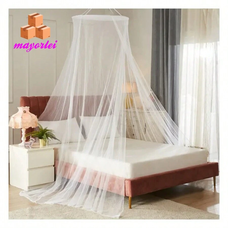 Mosquitera de malla con cúpula grande, mosquitera colgante para cama, tienda de campaña, repelente de insectos, protección para el hogar, dosel para cama, envío directo - Multicolor - Ver 1