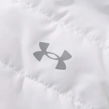 Under Armour 女式棉质背心运动服，白色训练健身立领夹克 1378502-100