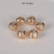 20-200Pcs/Lot 4 -16mm 0.15-0.62 Inch Round Spacer Beads Bracelet Necklace Earrings Filigree Metal Charms Hollow Ball Beads For Jewelry Making - Spacer Beads - View 8
