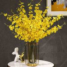 6 件高品质假舞兰花，人造花家居装饰，适用于客厅、餐桌，黄色舞兰花花束 - 彩色 - 查看 8