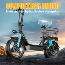 Electric Scooter For Adults - 20mph Speed, 500W Peak Power 30Miles Long Range, Comfortable Seat, Dual Disc Brakes, And Portable Design For Commuter, Travel, And Urban Cruising - Black - View 3