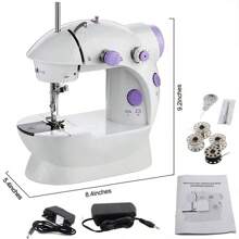 A Mini Sewing Machine For Beginners With Lights, With Foot Pedals And Charging Cables, Easy To Use, Suitable For Home Use - US A Type Plug(110-127V) - View 12