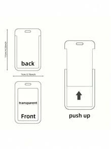 1pc Fashionable Unique Macaron Inspired Solid Color Plastic Card Holder - Suitable For Student Meal Cards, Campus Access Cards And Key Cards, Can Be Used As Card Case, Wallet, Name Card Holder, Credit Card Holder, ID Card Holder, Ladies Card Wallet - Multicolor - View 2