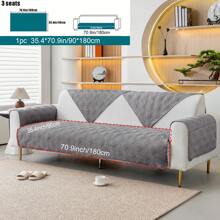 1pc Solid Color Waterproof Sofa Cover, Non-Slip Pet Sofa Protector, Sofa Slipcover, Home Decor For Bedroom, Office, Living Room (Sold Individually, Armrest And Backrest Need To Be Purchased Separately)