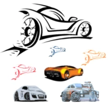 Happy And Furious Cars Boy's Bedroom Decoration Sticker - 彩色 - 查看 5