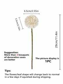 White Sturdy Plastic Vase & Artificial Flower Set, Suitable For Dining Room, Living Room, Balcony, Cafe, Bedroom, Study Decor, Party Decor, Valentine's Day Gift Gifts Birthday Graduation