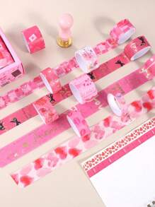 20捲復古花卉和植物印花和紙膠帶套裝，創意手工藝術黏貼帶，時尚裝飾材料日記帶，學生文具和禮品包裝用品，附帶分配盒