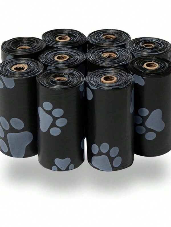 1/3/5/10 rouleaux de sacs à ordures pour animaux de compagnie, 10 rouleaux de 150 sacs à ordures, sacs à ordures pour animaux de compagnie imprimés de couleur unie, sacs à ordures de nettoyage, sacs à ordures portables pour promener les chiens