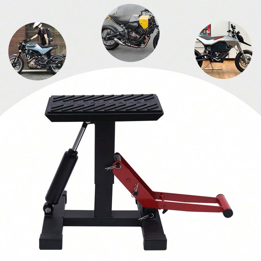 Futchoy Hydraulic Motocross Lift Stand Assembly Stand, Motorcycle Lifter Repair Stand - 黑色 - 查看 1