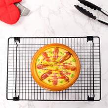 1pc Stackable Cooling Rack, Dry Rack Cooling Rack For Cooking And Baking, Cookie Cooling Rack Baking Rack, Drying Rack, Oven Suitable - Black - View 7