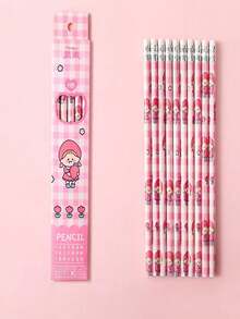 1pc/Box Cute Cartoon HB Pencils, Colored Pencils Writing Stationery Supplies - Multicolor - View 12