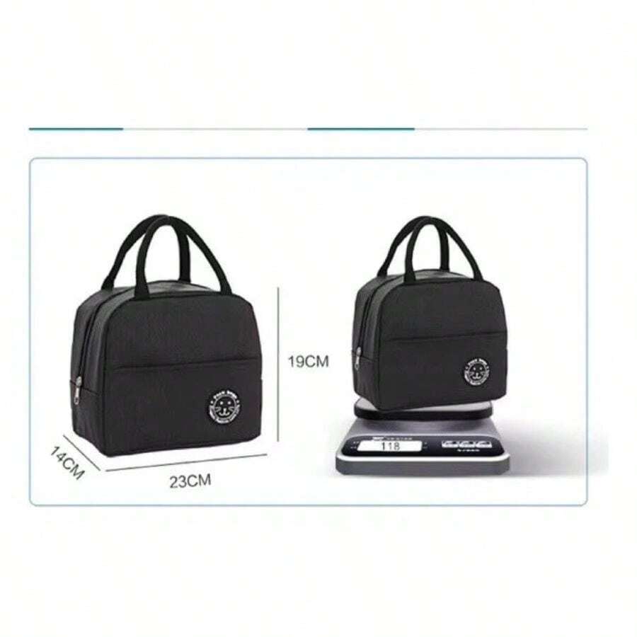 Portable Thermal Insulated Cooler Bag With Cartoon Pattern - màu đen - Xem 1