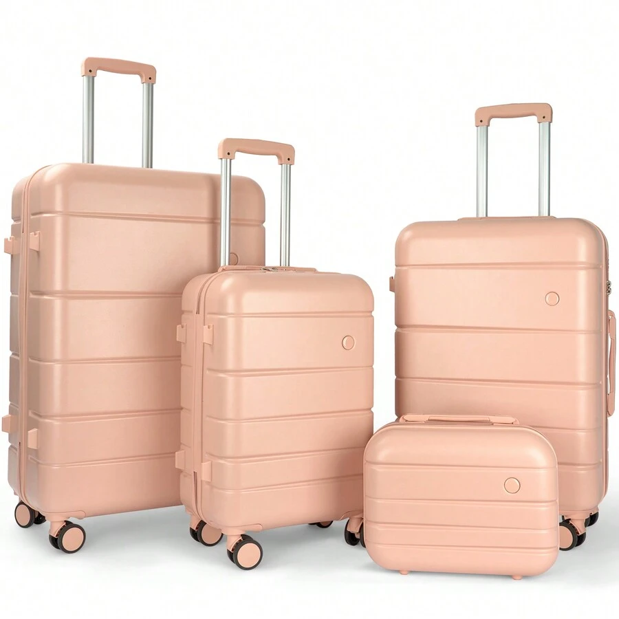 Luggage 4 Piece Sets, Hard Shell Lightweight Carry On Expandable